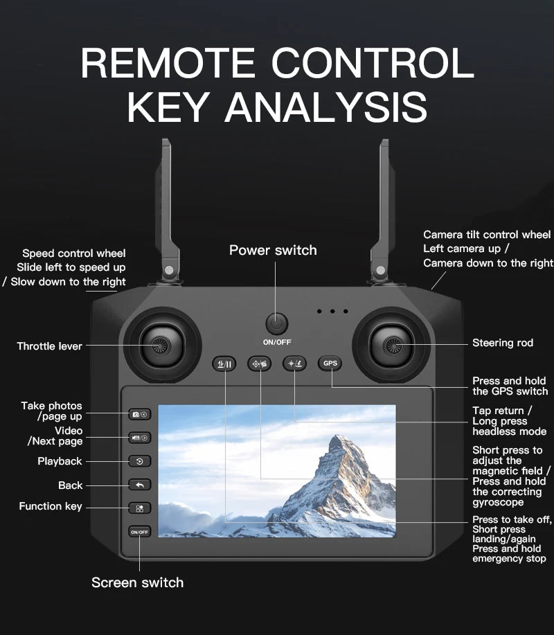 8K HD dual camera GPS drone gimbal 360 ° laser obstacle avoidance brushless quad-axis foldable aircraft