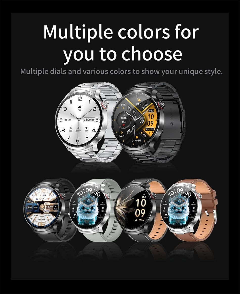 LIGE 2025 Smart Watch 2 in 1 With Earphone Smartwatch Bluetooth Call Men Watch AI Voice Heart Rate Monitor Play Music SmartWatch