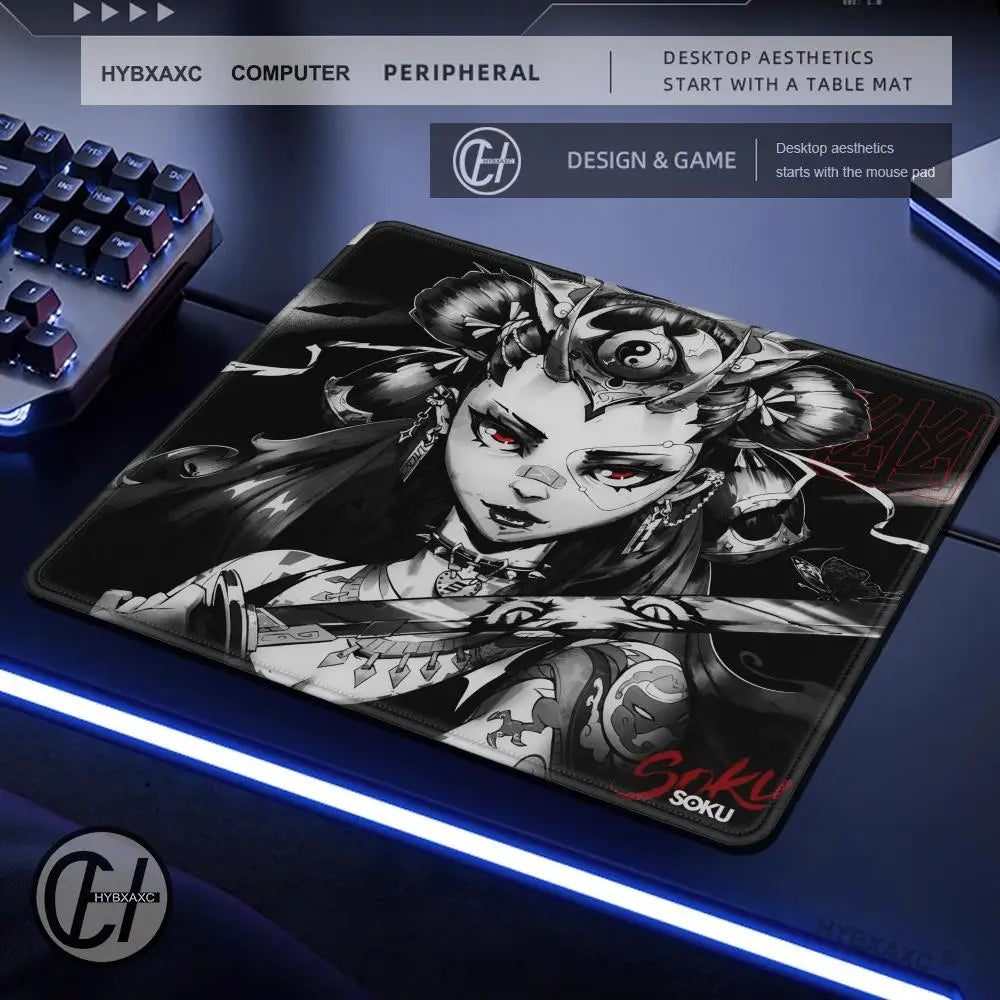 Large Gaming Mouse Pad Customizable Pattern Upgraded Smooth FPS Esports Office Gaming Desk Mat Gaming Accessories Rubber Mats