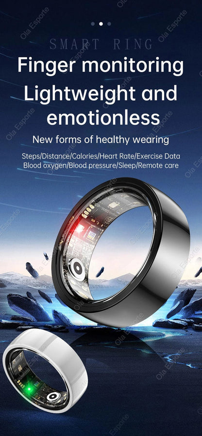 New Ceramic Smart Ring 2025 Men Women Gesture Swing Take Photos Heart Rate Blood Oxygen 5ATM Waterproof Multi-sport Mode Rings