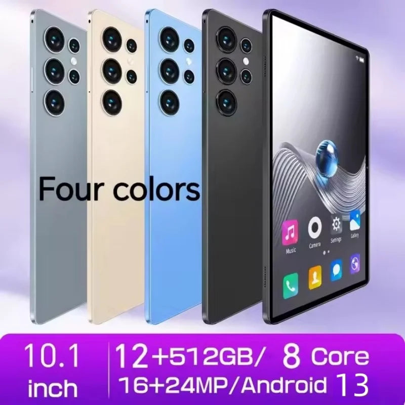2025 New S24 Tablet Pad 10.1 inch Android 13 Eight Core 12GB+512GB 12000 mAh Ultra 5G WiFi HD Large Screen Tablet Compute