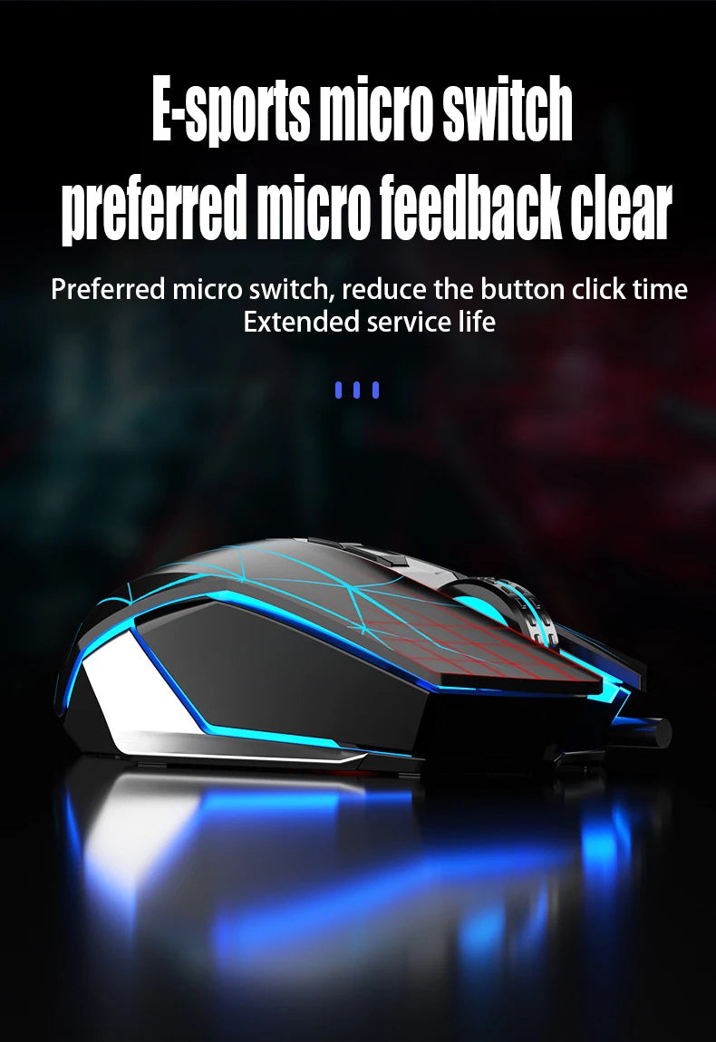 S50 New Gaming Mouse, Wired Mechanical Game, Macro Programming, Notebook, Desktop Computer, Office