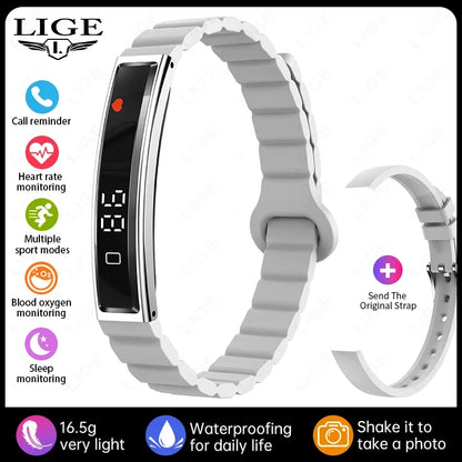 LIGE New Sport Fitness Tracker Smart Band Bracelet Heart Rate Blood Oxygen Sleep Monitor Pedometer Call Reminder Smartwatch 2025