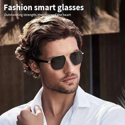 2025 New Smart Glasses Multiple Language Real-time Translation Wireless Call Music Play Sunglasses Waterproof Mens Smart Glasses