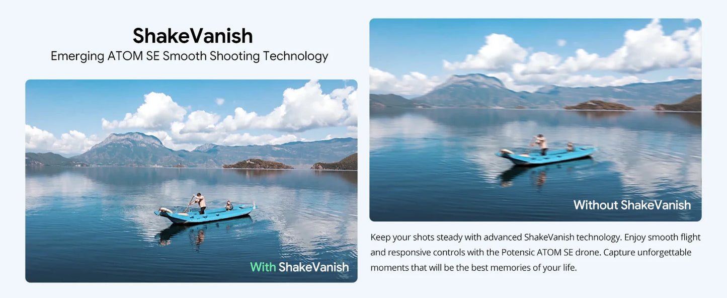 Potensic ATOM SE 4K GPS Professional Drone Camera 12MP, Under 249g, Max 4-KM, Auto Return, Circle Fly, Follow Me, WayPoint