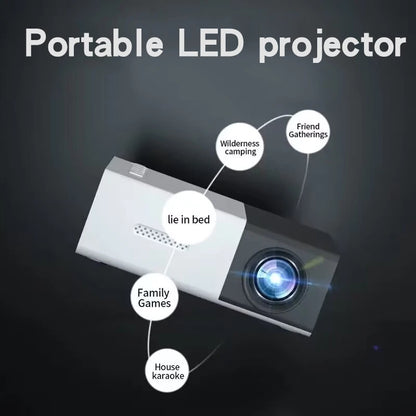 New Projector for Home Use 4K Ultra HD Mobile Phone Wall Projection, Dormitory, Bedroom, Living Room, Home Cinema Projector