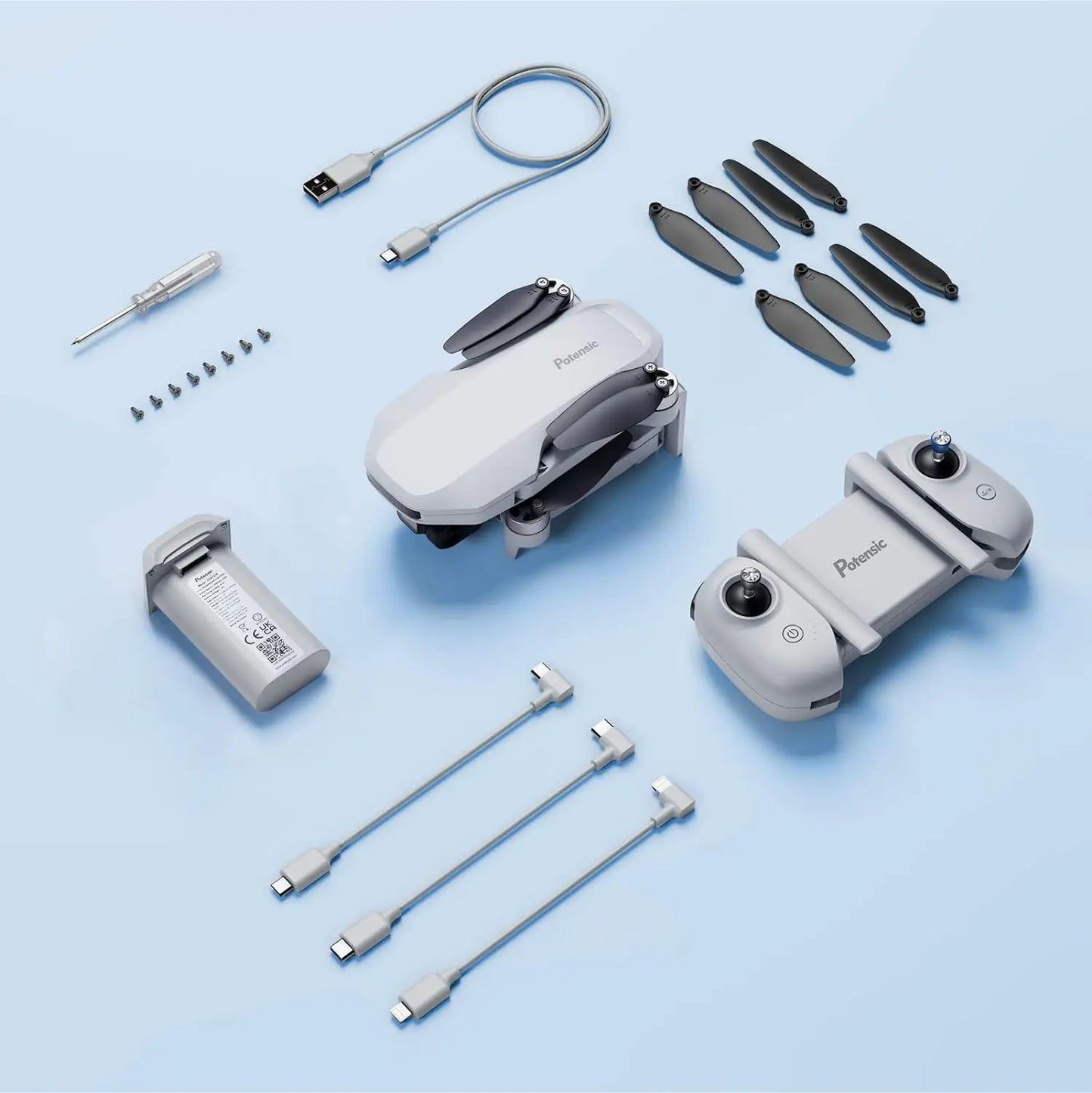 Potensic ATOM SE 4K GPS Professional Drone Camera 12MP, Under 249g, Max 4-KM, Auto Return, Circle Fly, Follow Me, WayPoint