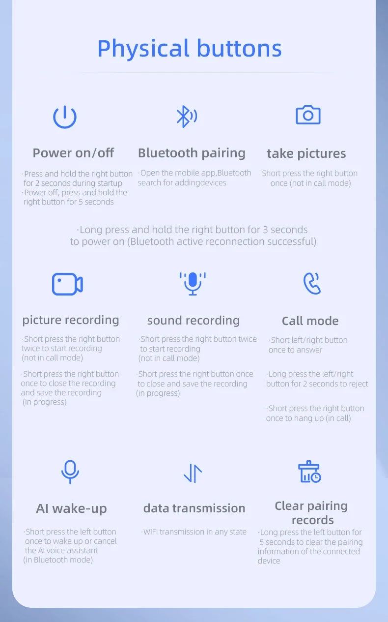 New Smart Glasses 500W HD Camera 1080P Video/Photo Record AI Translation Waterproof Bluetooth Call Smart Glasses Women Men