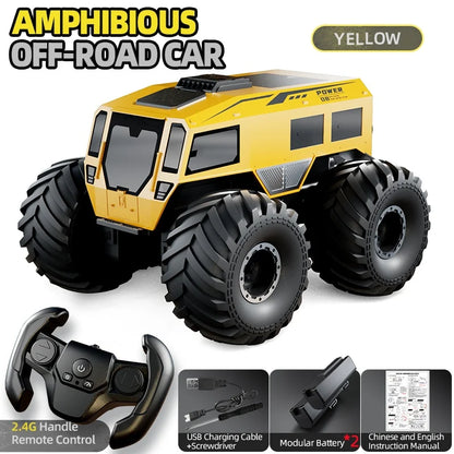 NEW RC Cars 4WD All Terrain Cross Country Car RC Water Land Amphibious 2.4G Toy Drift Racing Remote Control Car Kids Gift