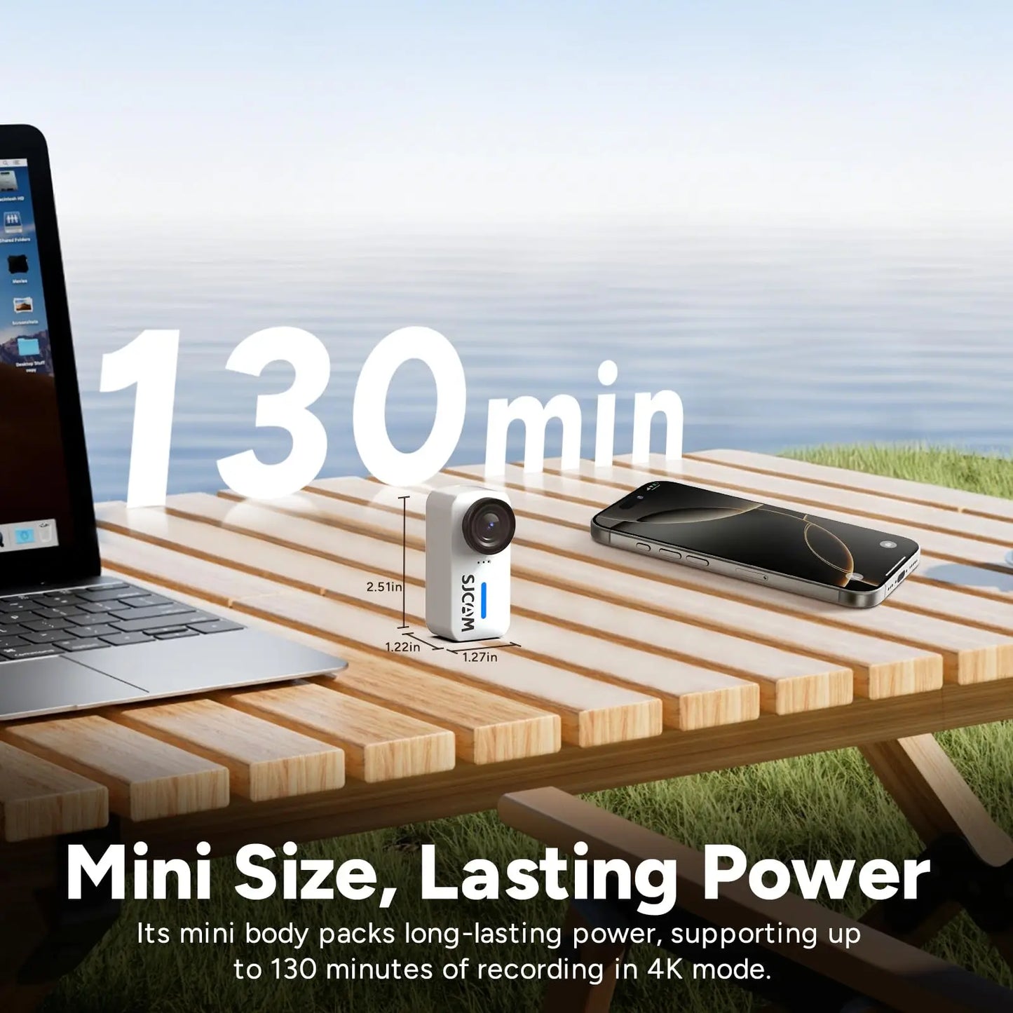 SJCAM C110+ Magnetic Combo Action Camera，4K 30FPS WiFi Sports Camera IP65 Waterproof with 200Min Battery