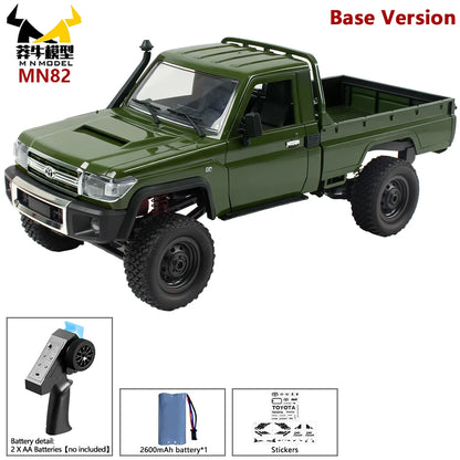 MN MODEL RC 1:12 4x4 Jungle Diving Car Climbing Off-road Wading Vehicle Rock Crawler Shovel Tool Box Truck Toy for Adult Gift