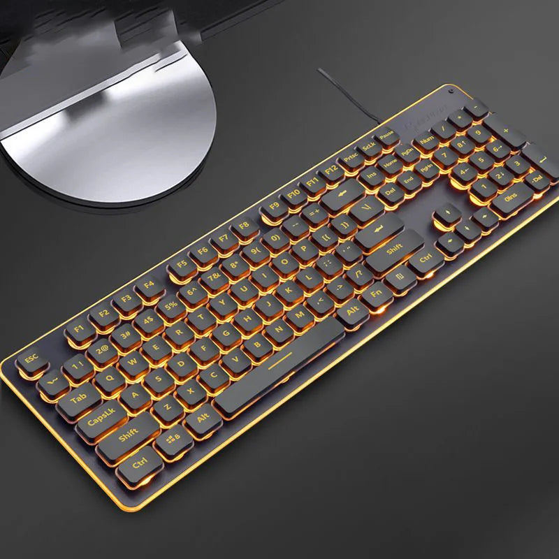 Silent Keyboard Mechanical Wired Gaming Colorful Backlit Mechanical Chocolate Keyboard Gamer Keyboard for Pc Laptop Accessories