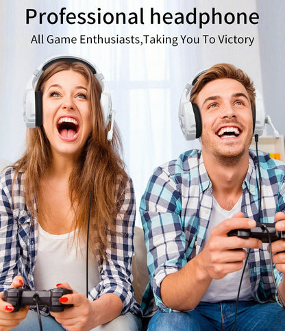 Gaming Headpset Headphone 3.5mm Wired Gaming Headset Earphones Noise Cancelling Stereo Sound With Mic For PC PS4 PS5 Xbox Bass