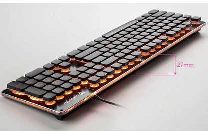 Silent Keyboard Mechanical Wired Gaming Colorful Backlit Mechanical Chocolate Keyboard Gamer Keyboard for Pc Laptop Accessories