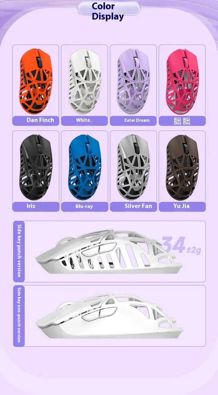 New WLMouse BEAST X MINI Pro Mouse Dual Mode Wireless Mouse Custom PAW3950 8000Hz Magnesium Alloy Gaming Mice FPS PC Accessories