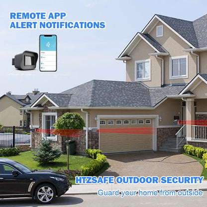 Smart Outdoor Home Security - Weather Resistant WiFi Motion Sensor&Detector - Remote APP Notifications - Compatible With Alexa