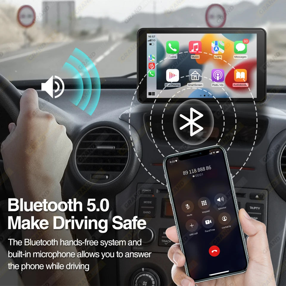 9 inch Car Radio Multimedia Video Player CarPlay Android Auto IPS Touch Screen AUX Input Bluetooth MirrorLink Universal