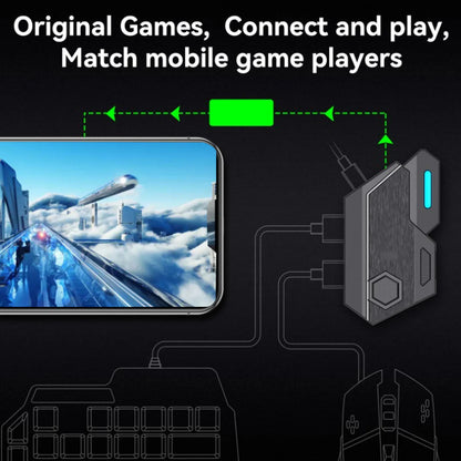 Mobile Game Combo Pack Bluetooth Connection Single Hand Keyboard Mouse Combo Responsive with Adjustable Phone Holder for Gaming