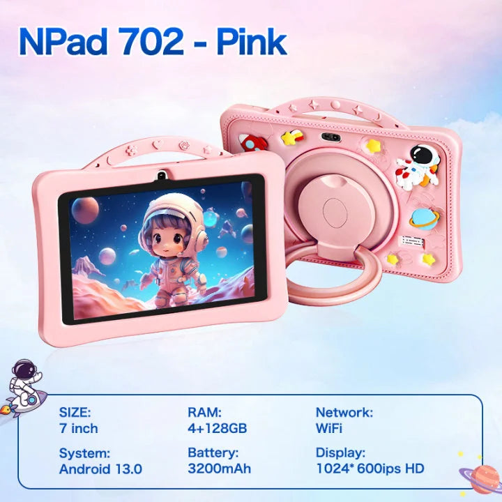 2025 New Kid's Tablet Android 14 7.1 HD Screen 1280*600 IPS 4GB+128GB Memory 3200mAh GPS Satellite Positioning Tablet Boys Girls