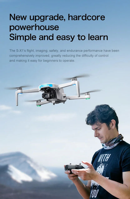 Mini Drone Professional 3-Axis Gimbal 5G WIFI GPS 8K Camera RC Drone with Screen Digital Relay Image Transmission Aerial UAV
