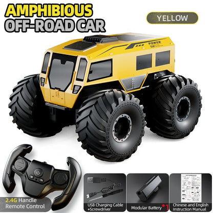 NEW RC Cars 4WD All Terrain Cross Country Car RC Water Land Amphibious 2.4G Toy Drift Racing Remote Control Car Kids Gift