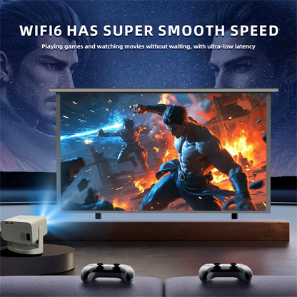 2025 Hot Projector 650 ANSI Android 13 Portable 4K Native Wifi 6 Bluetooth 5.2 1080P Auto Keystone Correction Home Projectors