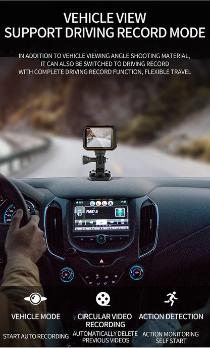 Action Camera 4K60FPS With Remote Control Screen Waterproof Sport Camera drive recorder Sports Camera Helmet Action Camera