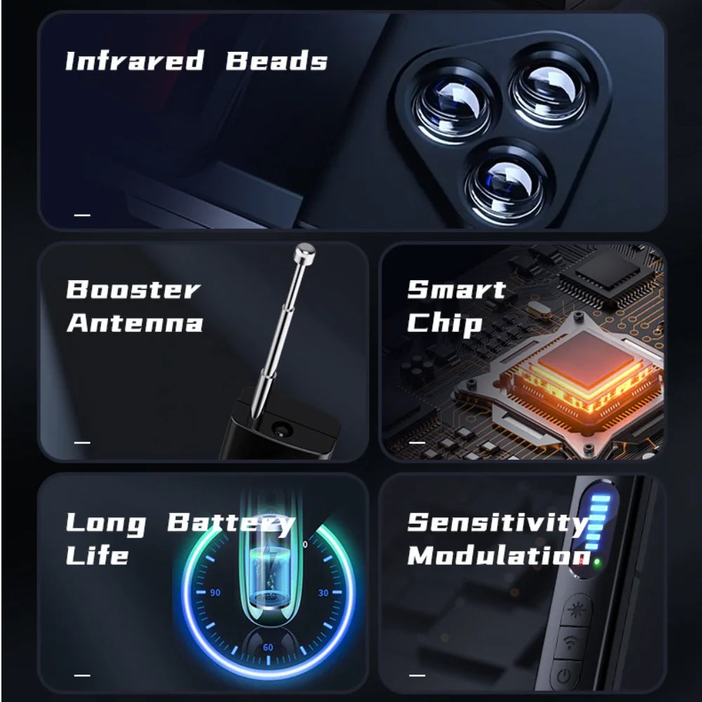 Anti Candid Camera Detector Surveillance Camera Security Alarm Anti-positioning Monitoring Infrared Scanner Hotel Smart Signal