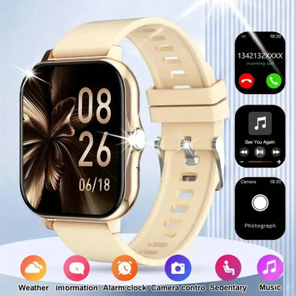 2025 Smart Fitness Watch - Wireless Calls, 50 Sports Modes, HR/SpO2 Tracking (iOS/Android)