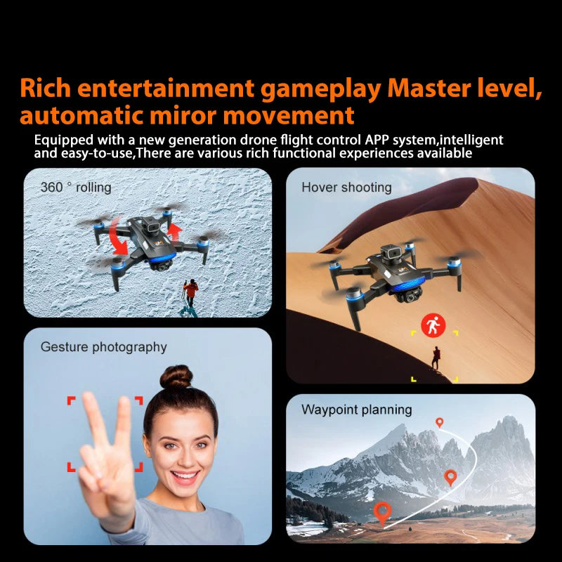Xiaomi M6 RC Drone 8K Aerial HD Dual Camera 5G WIFI Intelligent Obstacle Avoidance With Screen GPS Ruturn Brushless Power Drone