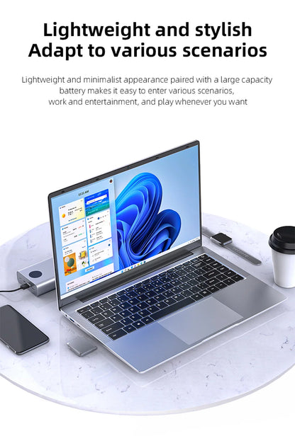 Laptop Computer Windows 11 Pro Intel Atom A3950 2025 Notebook PC 12GB RAM 512GB 1TB 2TB SSD 1920*1080P Office Study Computer