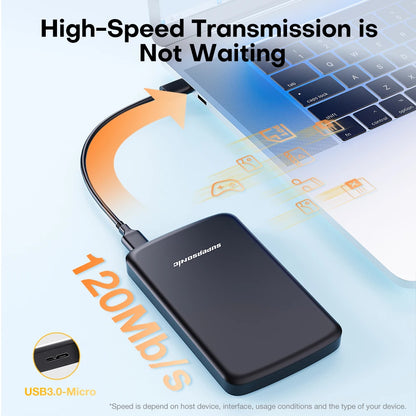 Supersonic Portable Hard Drive PHDD USB 3.0 1TB 500G 2.5 Inch External SSD Hard Disk For Laptop Computer Smart TV PS4