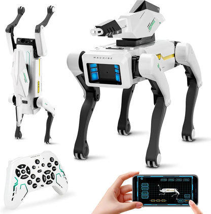 RC Mechanical Dog Multifunction Electric Intelligent Robot Dog with Turret Educational Toy Bionic Smart Robot Toy Gift ﻿
