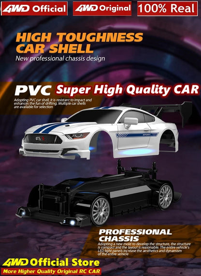 RC Drift Car 4WD Remote Control High Speed Racing Vehicle with LED Lights 2.4GHz Radio 4x4 Off-Road Truck Toy for Children Kids