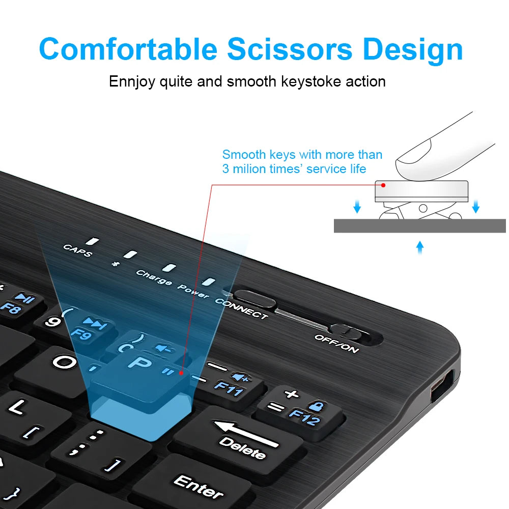 Bluetooth Wireless Keyboard Mini Keyboard For Laptop Tablet Phone ipad Rechargeable Gaming Keyboard For Android iOS Windows