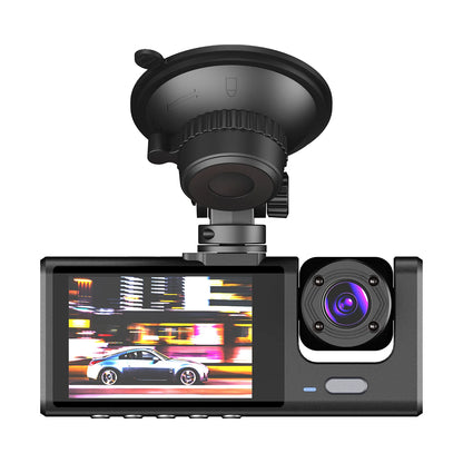 Dash Cam Recording Car Camera DVR S1 2"Screen HD 1080P 3 Cameras+WiFi (Front/Rear/In car) Night Vision Video Recorder