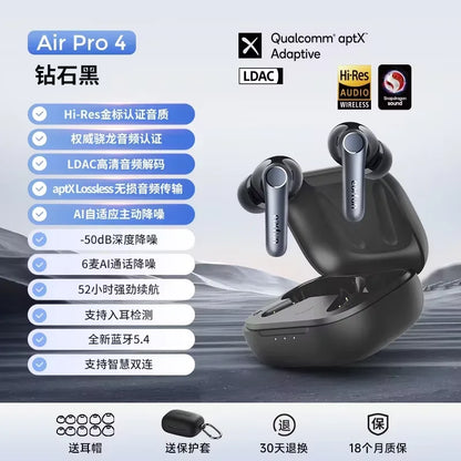 EarFun Air Pro 4 Wireless Earphone Active Noise Reduction HI-FI Bluetooth5.4 Earphones E-sports IPX5 Waterproof PC Gamer Earbuds
