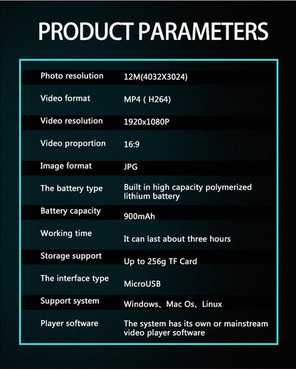 1080P HD Portable Sports Mini Camera with Hotspot WiFi Waterproof Camera, Motorcycle and Bike Camera Anti Shake Outdoor Sports