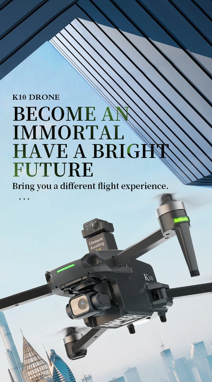 10KM 35 Mins With Touch Screen RC K10 Professional GPS Drone with 3-Axis Gimbal 8K Dual Camera FPV Brushless Airdrop Quadcopter