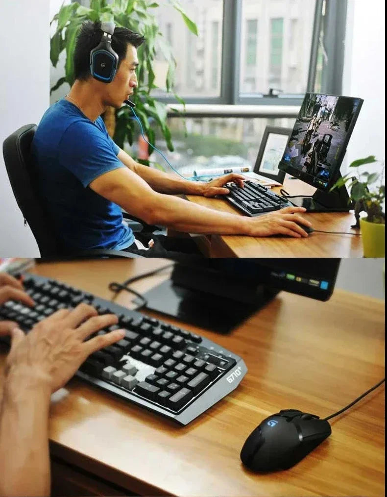 Logitech G402 Gaming Mouse with Adaptive Technology Ergonomic Contoured Shape for Casual And Professional Esports