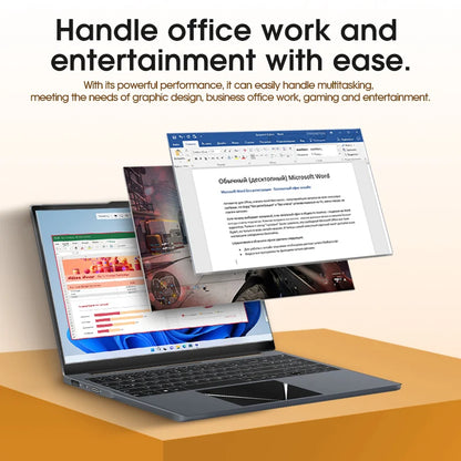 15.6" Ultra Slim Laptop 16GB RAM 512GB SSD Intel N5095 Notebook 1920*1080 FHD Screen Windows 10 Office Study Portable Computer