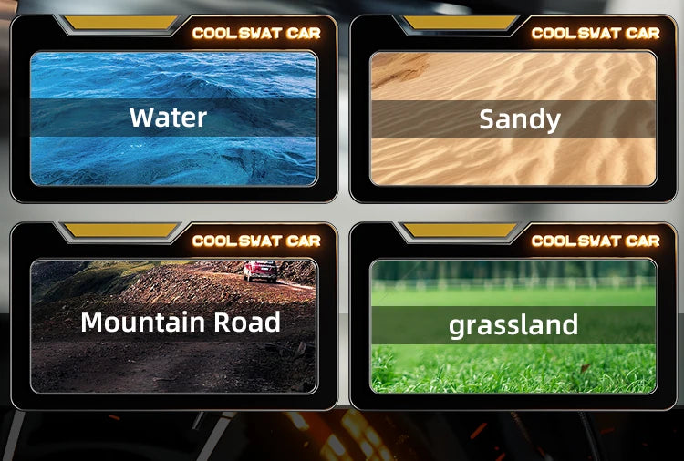 Rc Car Waterproof Amphibious 4Wd Off-Road Vehicle Remote Control Water Land Crawler Stunt Climbing Truck Toys for Boys Children