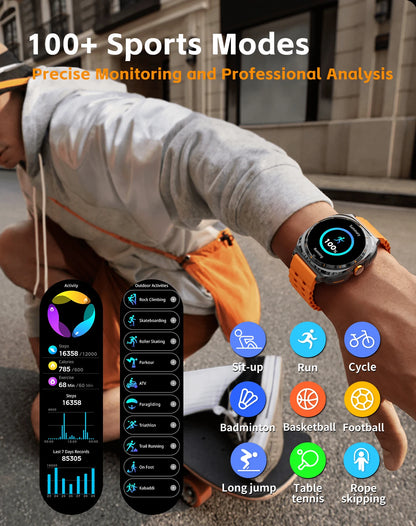 2025 New Smart Watch With 2 in 1 TWS Wireless Headset Bluetooth Call 1.53" AMOLED Screen 400mAh IP67 Waterproof Sport Smartwatch