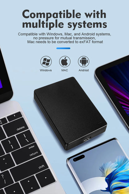 Portable HD External Hard Drive, 320GB, 500GB, 1TB, USB 3.0, HDD for PC, MacBook, PS4, PS5, 2.5"