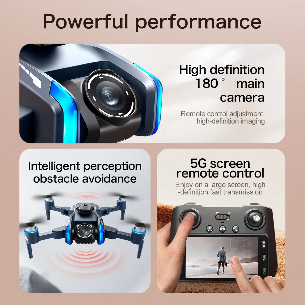 XT808 Drone 4K Professional 8K Camera with 5G WiFi FPV Dron Screen Remote Control Brushless Obstacle Avoidance  RC Quadcopter