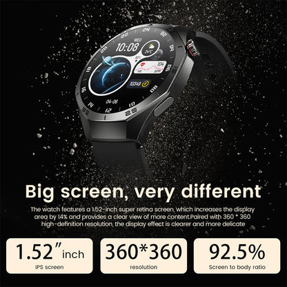 New GT5 Pro Sport Smart Watch Men HD AMOLED Screen GPS Motion Trajectory Heart Rate Bluetooth Call 1.52" NFC SmartWatch IP68+box