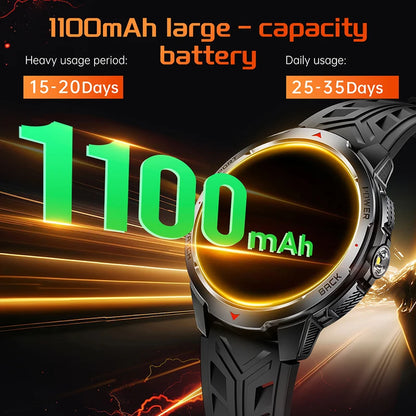 LIGE New 1100mAh Large Battery Sports Smart Watch Men Waterproof BT Call Smartwatch Men Sleep Heart Rate Monitor Compass Watches