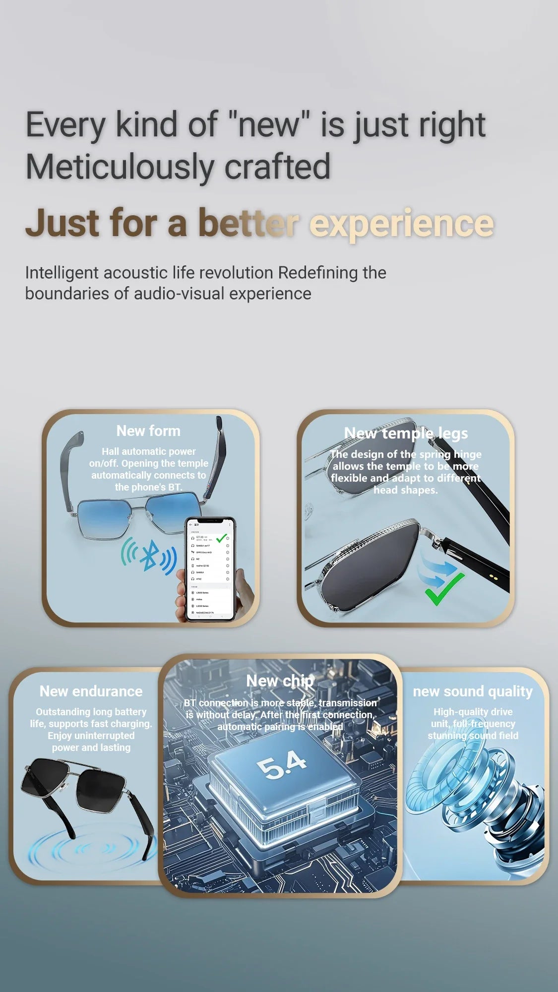 GT-30 smart glasses glasses specificationsTranslation Sunglasses Voice Remote Control Music Eyewear Waterproof Eyeglasses