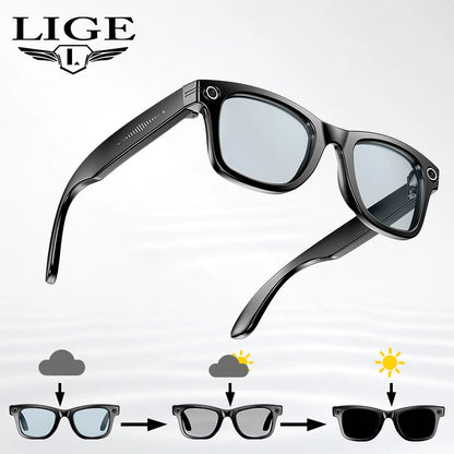 Smart Glasses 8 Million Pixels Recording Videos AI Photo Recognition Answer Translation 270mAh IP65 Waterproof Bluetooth Glasses