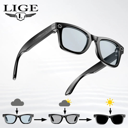Smart Glasses 8 Million Pixels Recording Videos AI Photo Recognition Answer Translation 270mAh IP65 Waterproof Bluetooth Glasses